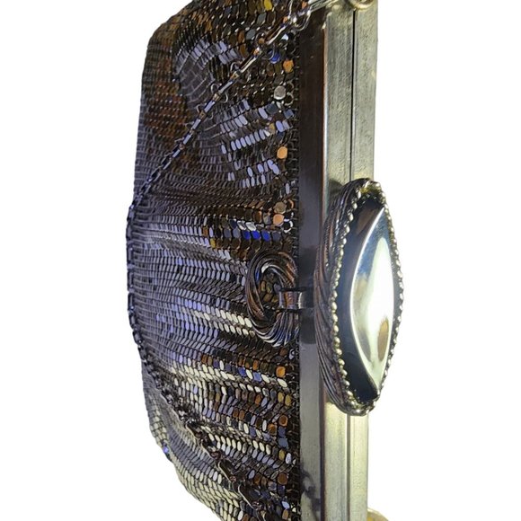 Vintage Whiting & Davis Mesh Bag Glass Closure #2982 (A4212) - Picture 4 of 6